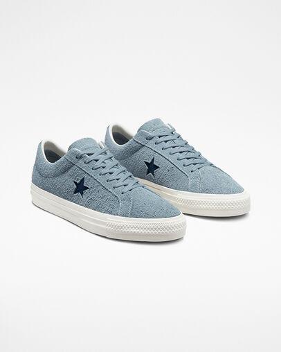 Giày Converse One Star Pro Vintage Suede Cổ Thấp Nam Xanh Dương