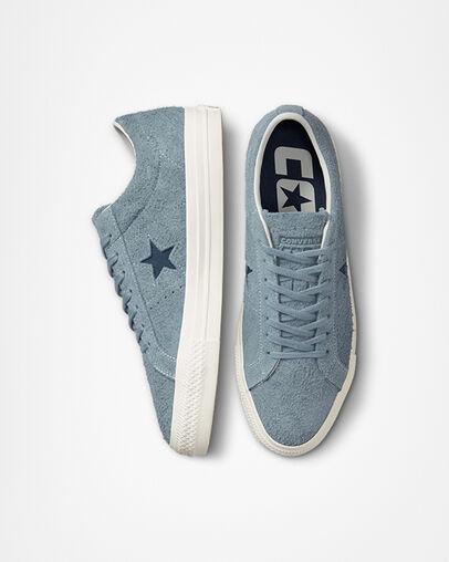 Giày Converse One Star Pro Vintage Suede Cổ Thấp Nam Xanh Dương