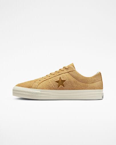 Giày Converse One Star Pro Vintage Suede Cổ Thấp Nam Vàng