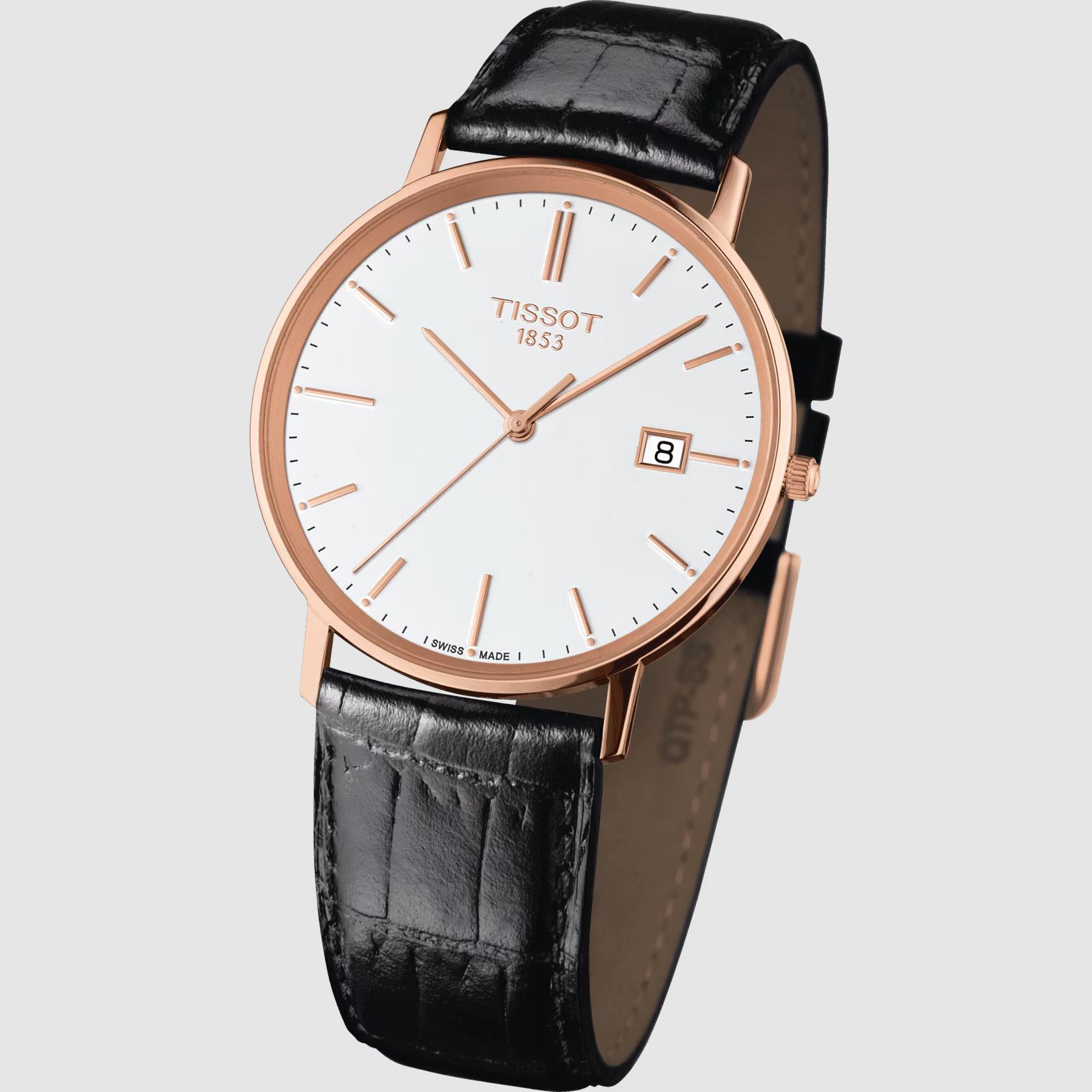 Đồng Hồ Tissot Goldrun 18K Gold Nam Trắng Đen