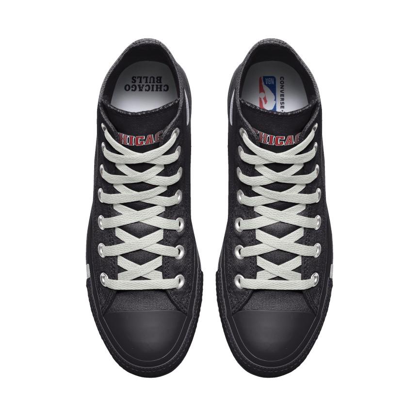 Giày Converse Custom Chuck Taylor All Star NBA By You - Chicago Bulls Nam Đen