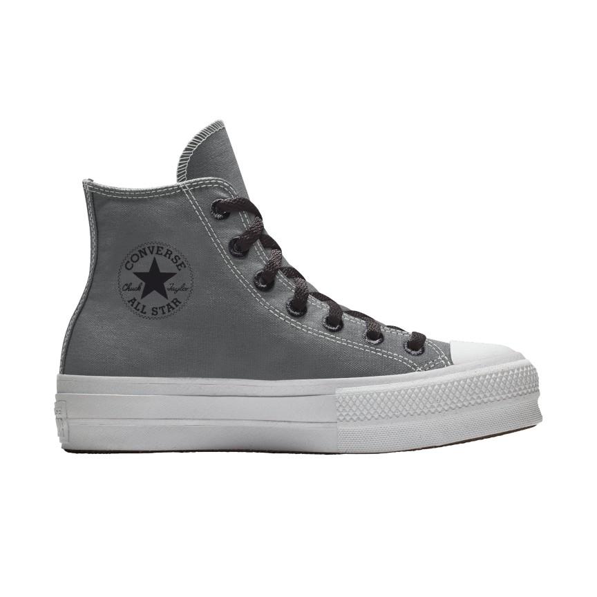 Giày Converse Custom Chuck Taylor All Star Lift Platform Surplus By You Cổ Cao Nam Xám