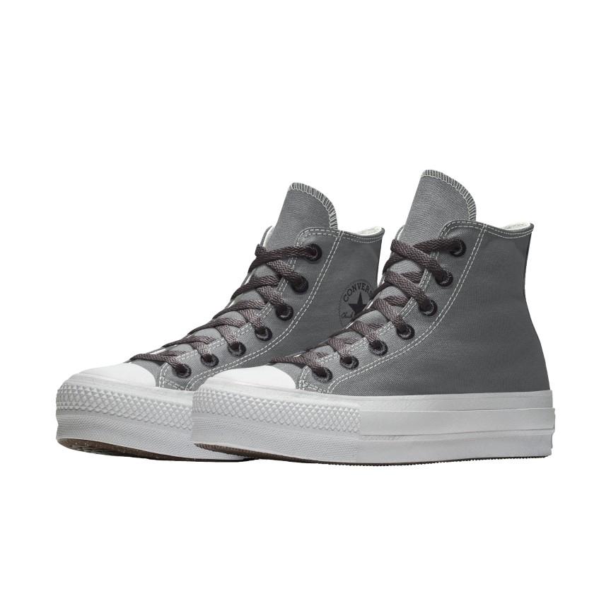 Giày Converse Custom Chuck Taylor All Star Lift Platform Surplus By You Cổ Cao Nam Xám