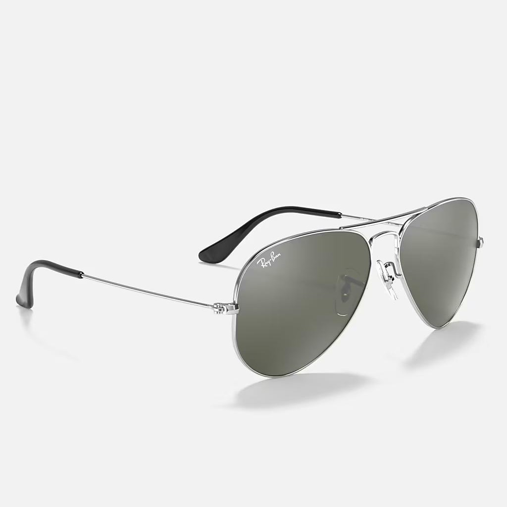 Kính Ray-Ban Aviator Mirror Bạc Xám Đậm