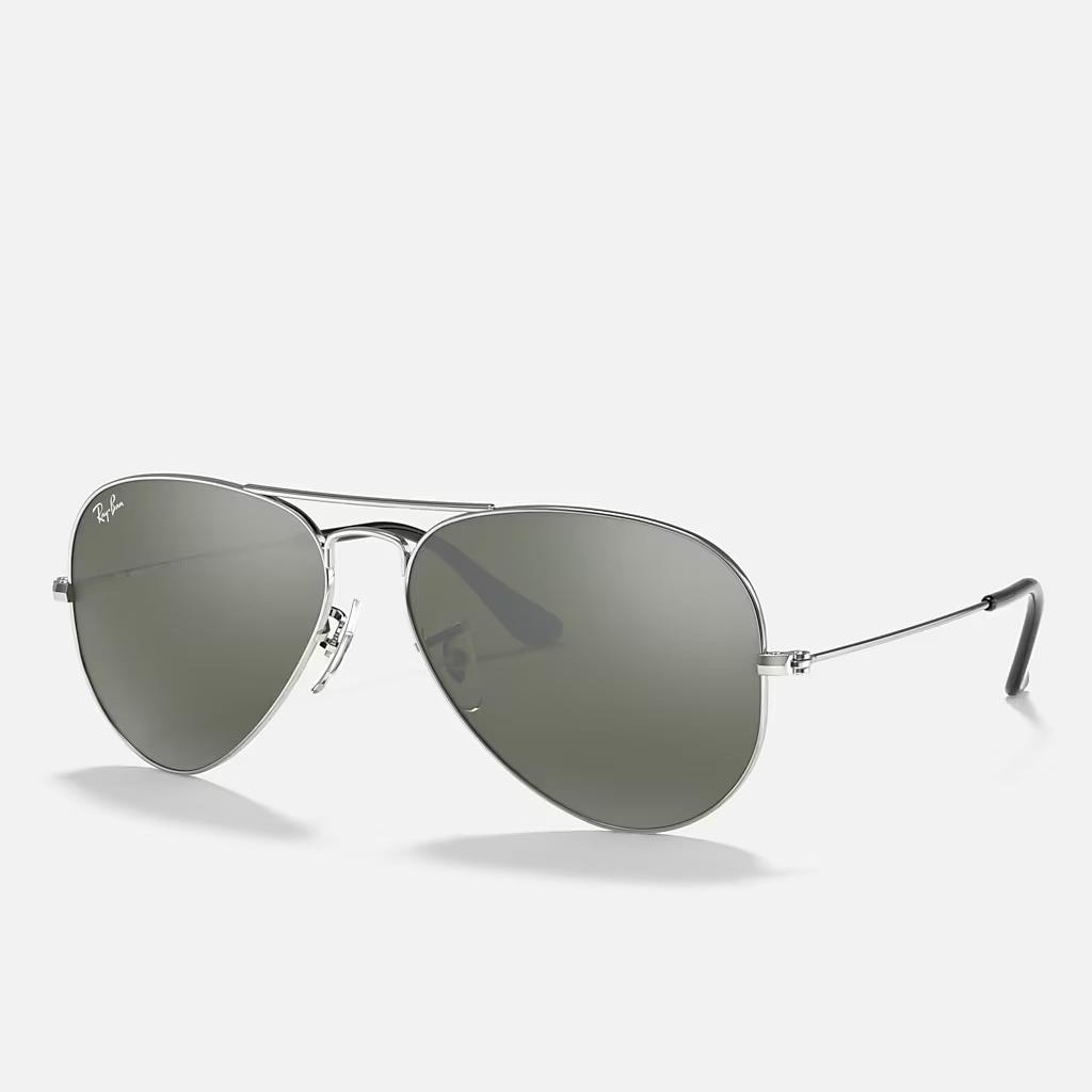 Kính Ray-Ban Aviator Mirror Bạc Xám Đậm