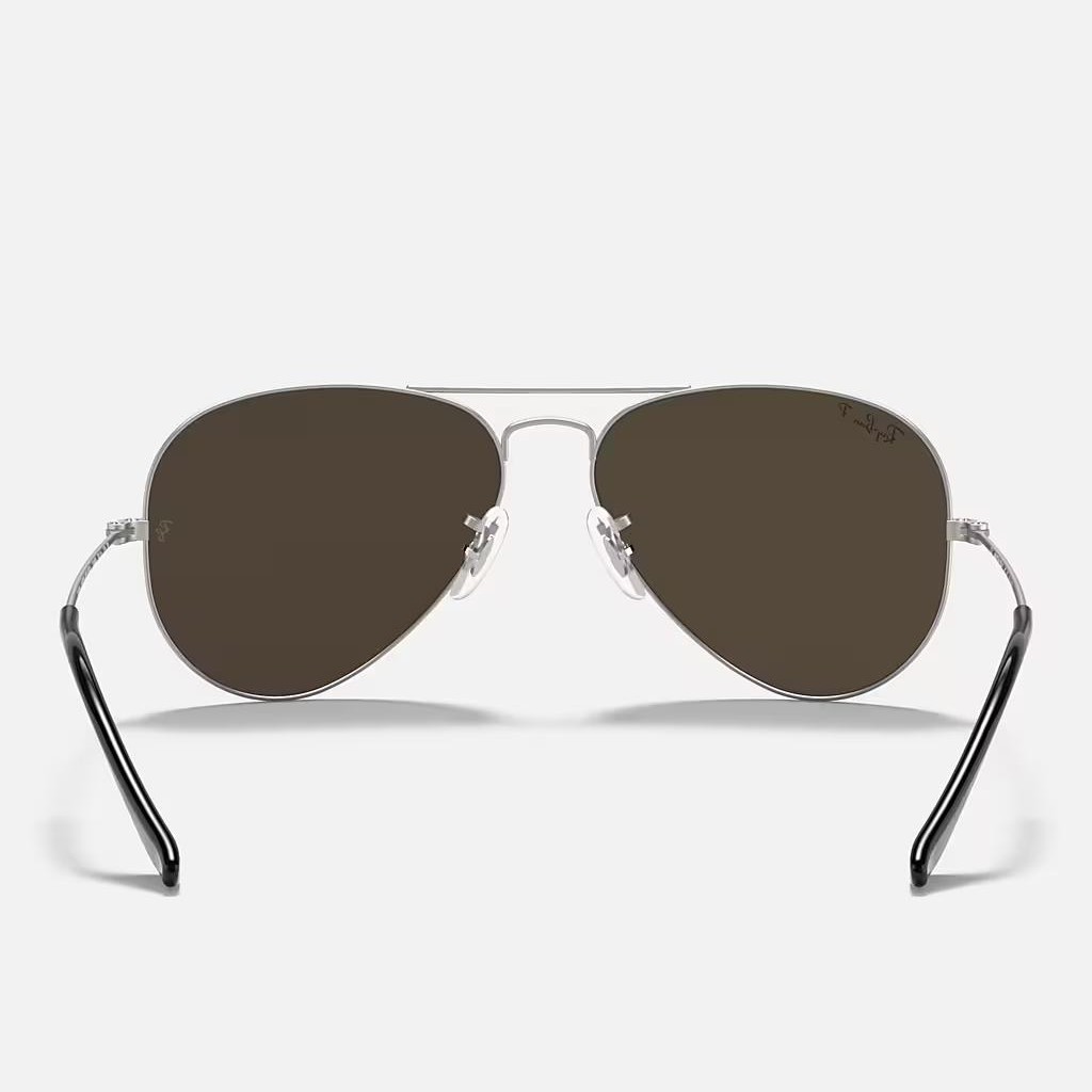 Kính Ray-Ban Aviator Mirror Bạc Nhám Xám