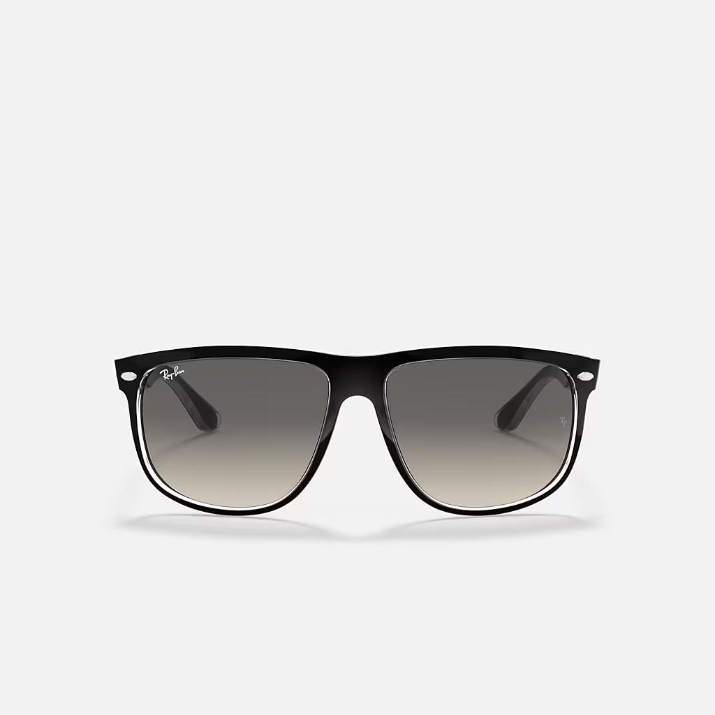 Kính Ray-Ban Boyfriend Đen Trong Xám