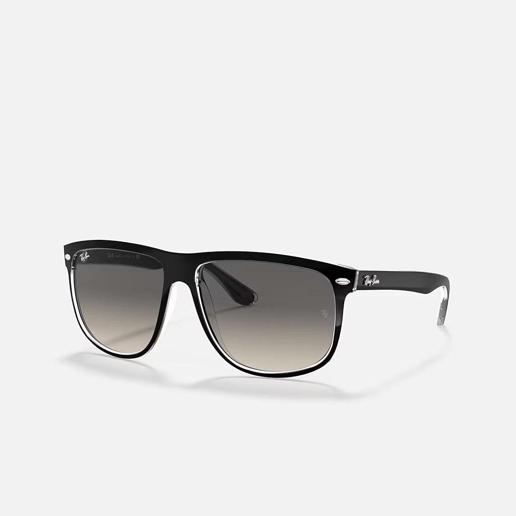 Kính Ray-Ban Boyfriend Đen Trong Xám