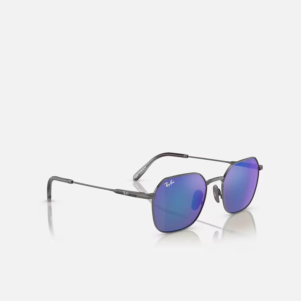 Kính Ray-Ban Jim Titanium Xám Xanh Dương