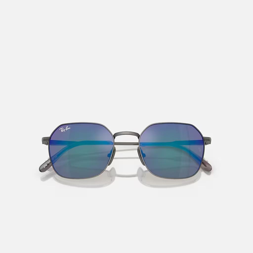 Kính Ray-Ban Jim Titanium Xám Xanh Dương