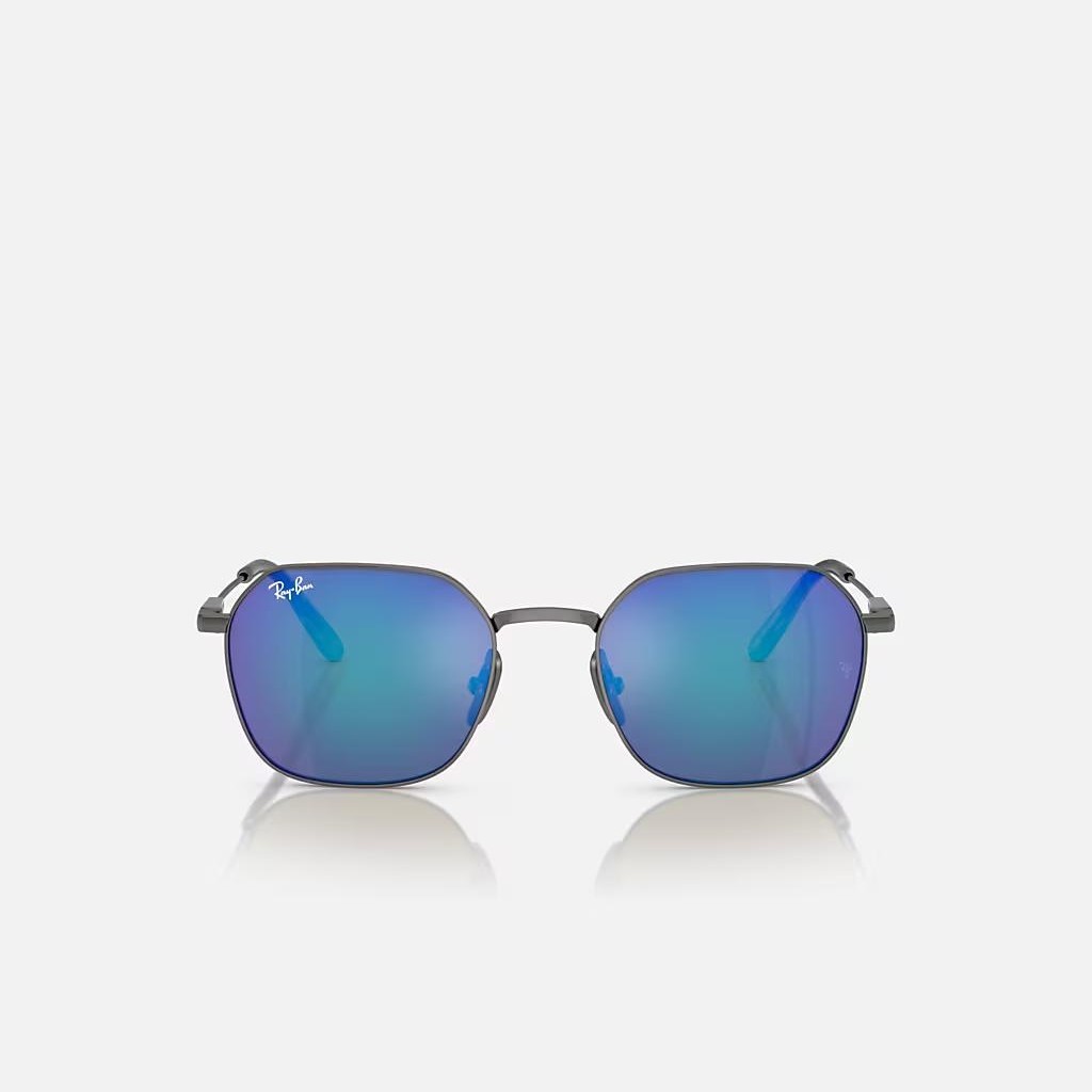 Kính Ray-Ban Jim Titanium Xám Xanh Dương