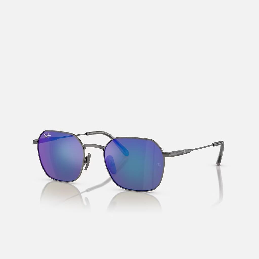 Kính Ray-Ban Jim Titanium Xám Xanh Dương