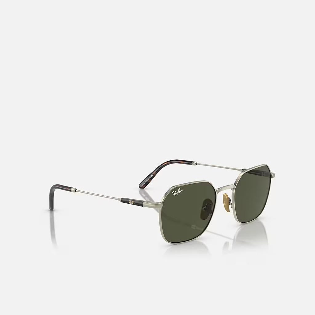 Kính Ray-Ban Jim Titanium Vàng Xanh Lá