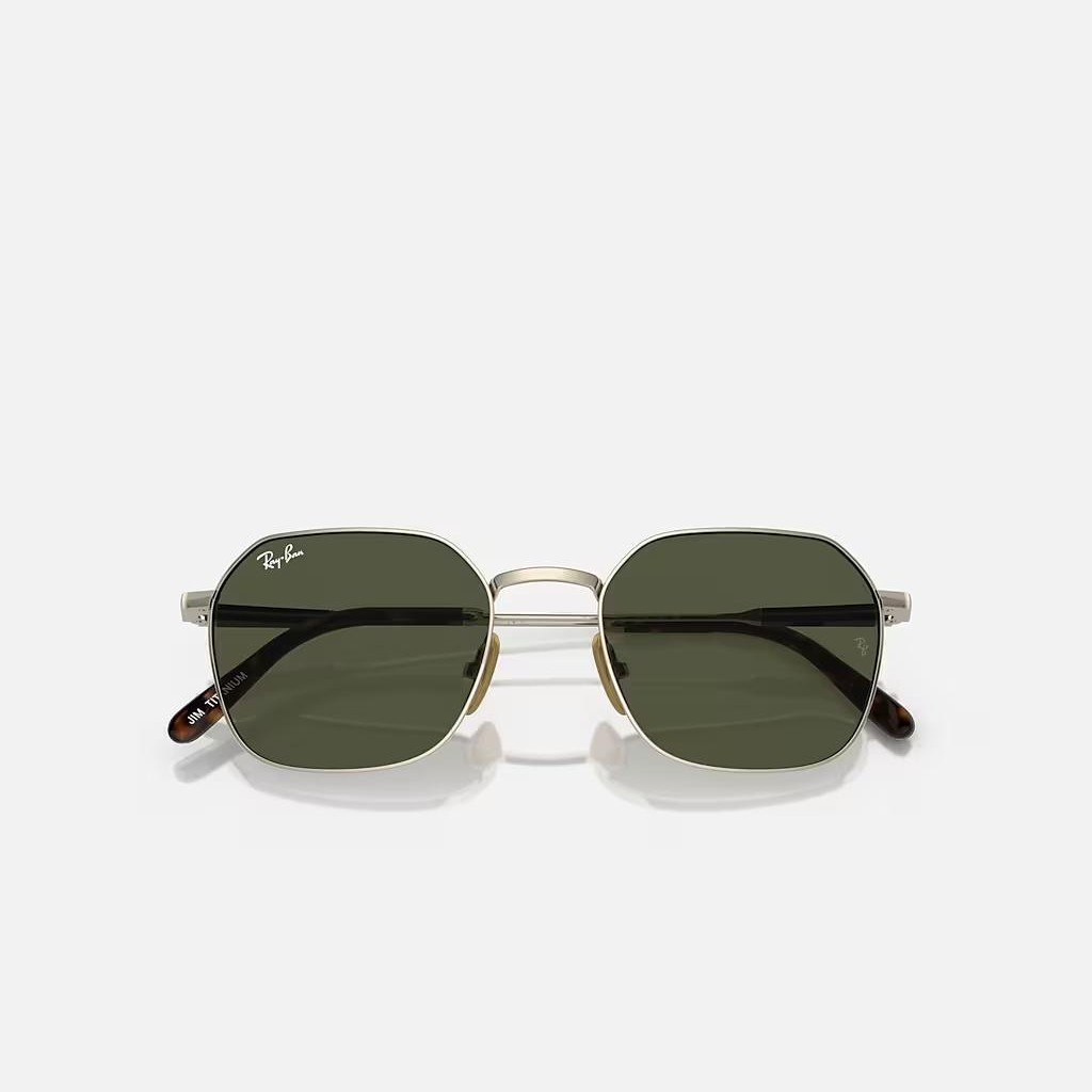 Kính Ray-Ban Jim Titanium Vàng Xanh Lá