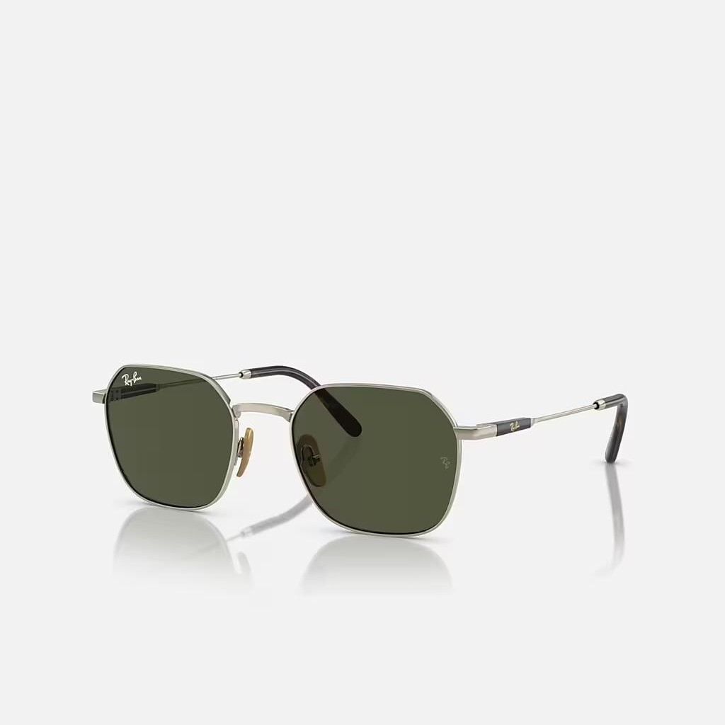 Kính Ray-Ban Jim Titanium Vàng Xanh Lá