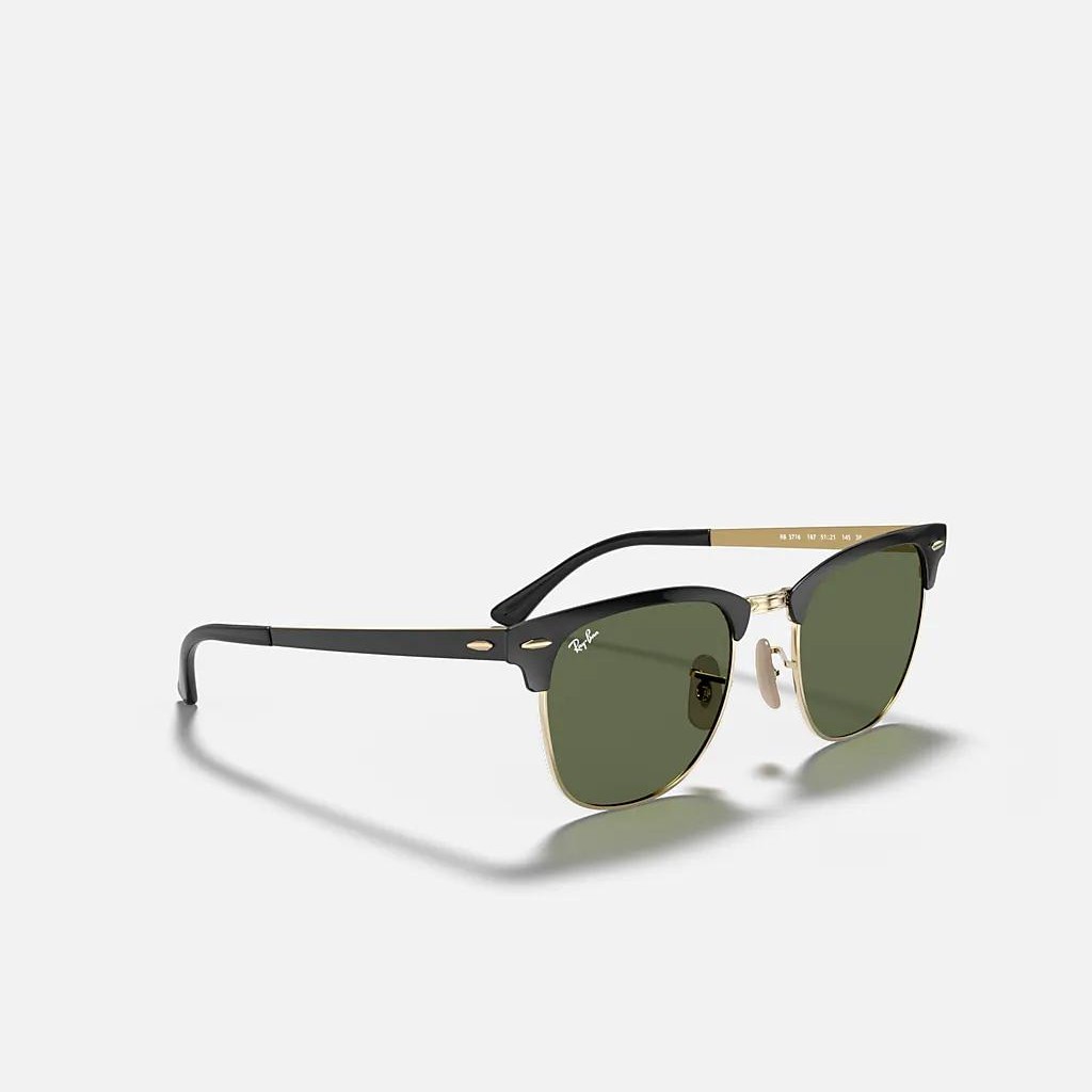 Kính Ray-Ban Clubmaster Metal Đen Xanh Lá