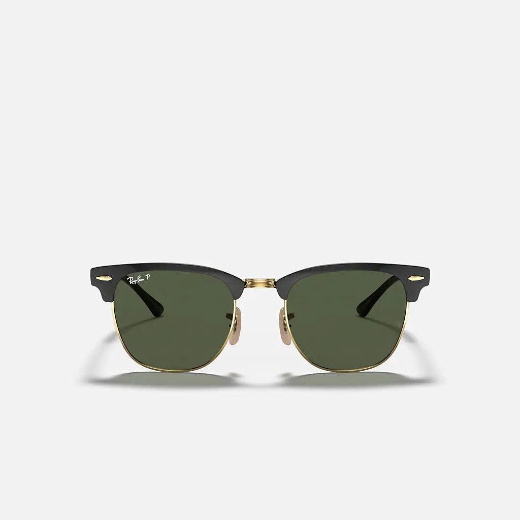 Kính Ray-Ban Clubmaster Metal Polarized Đen Xanh Lá 