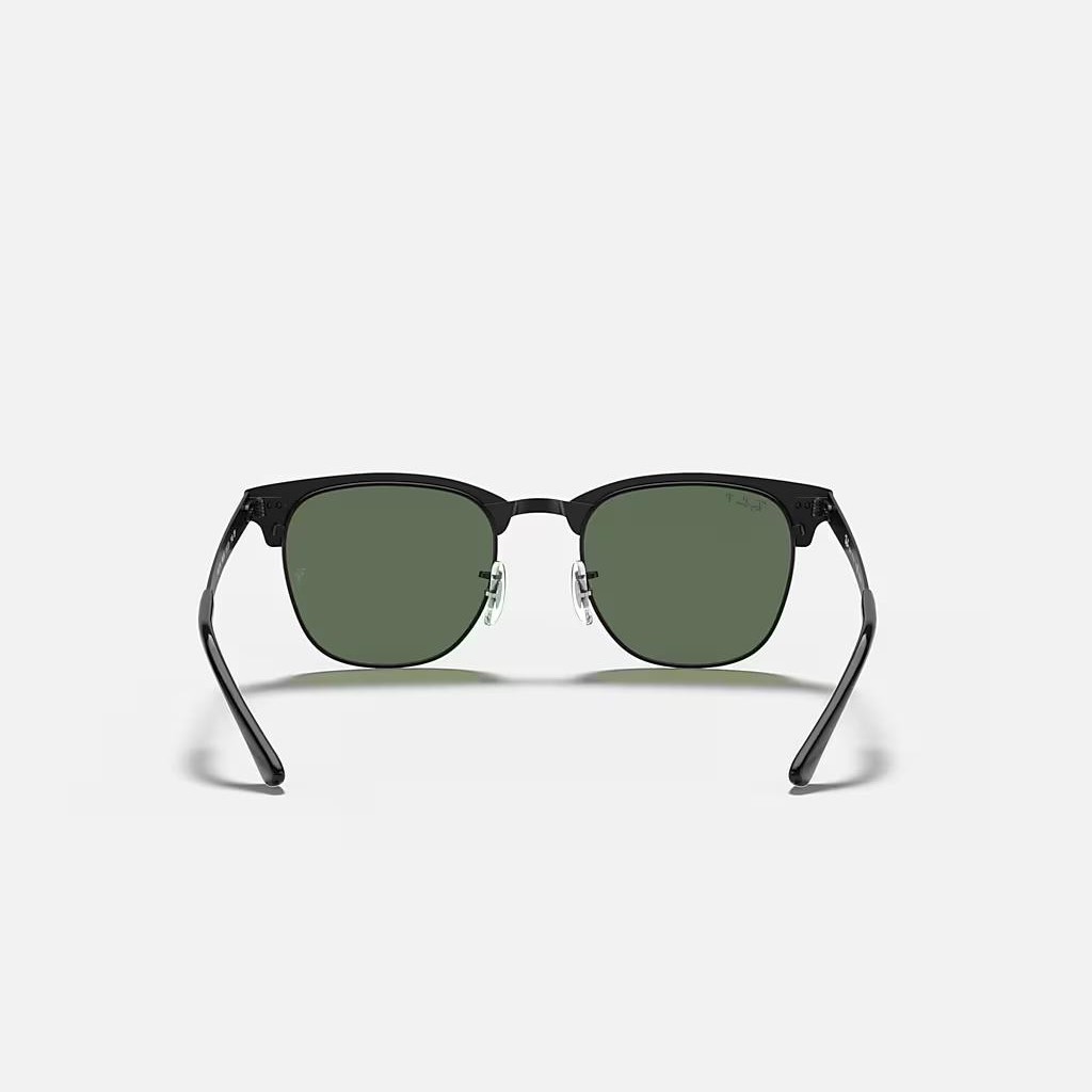 Kính Ray-Ban Clubmaster Metal Polarized Đen Nhám Xanh Lá