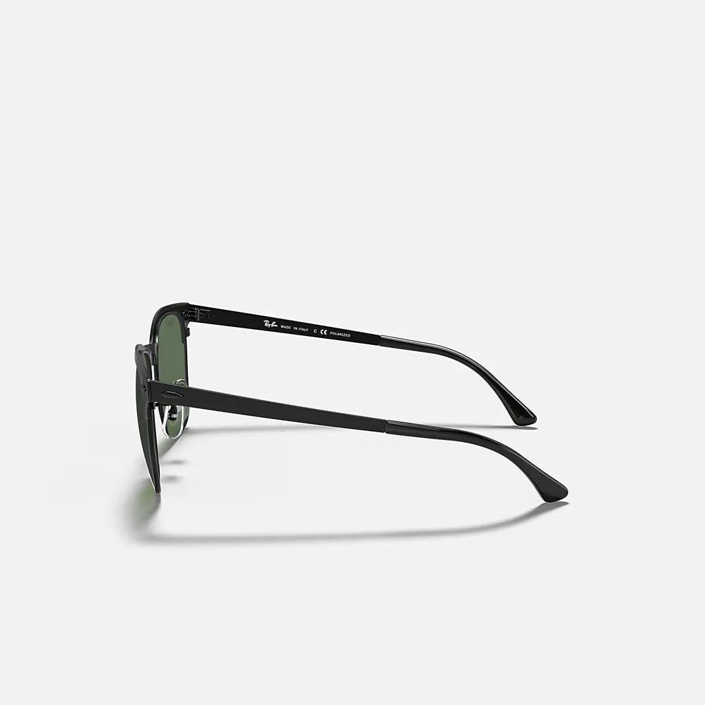 Kính Ray-Ban Clubmaster Metal Polarized Đen Nhám Xanh Lá