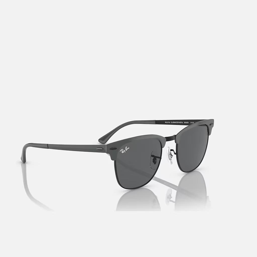 Kính Ray-Ban Clubmaster Metal Đen Xám Đậm