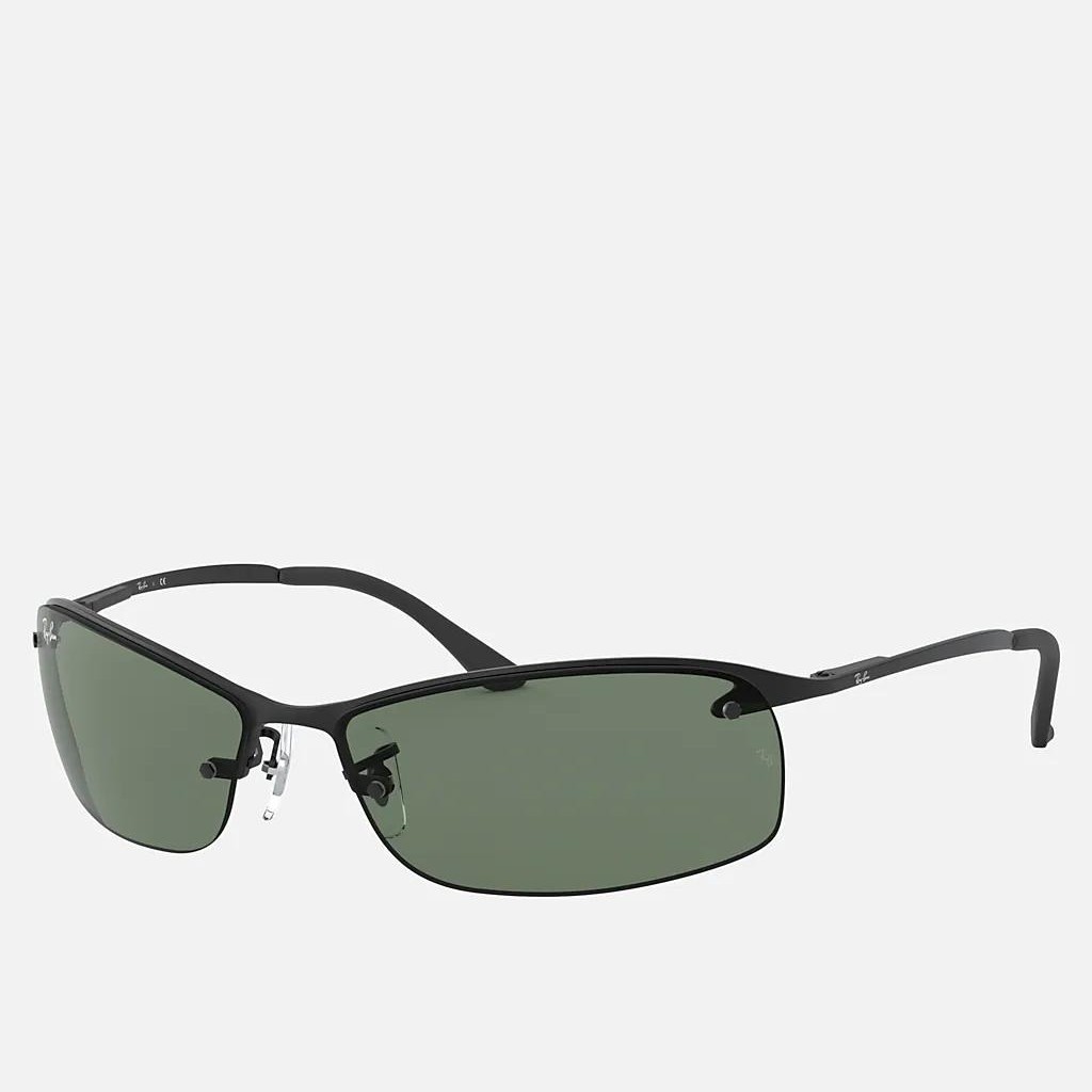 Kính Ray-Ban Rb3183 Đen Nhám Xanh Lá