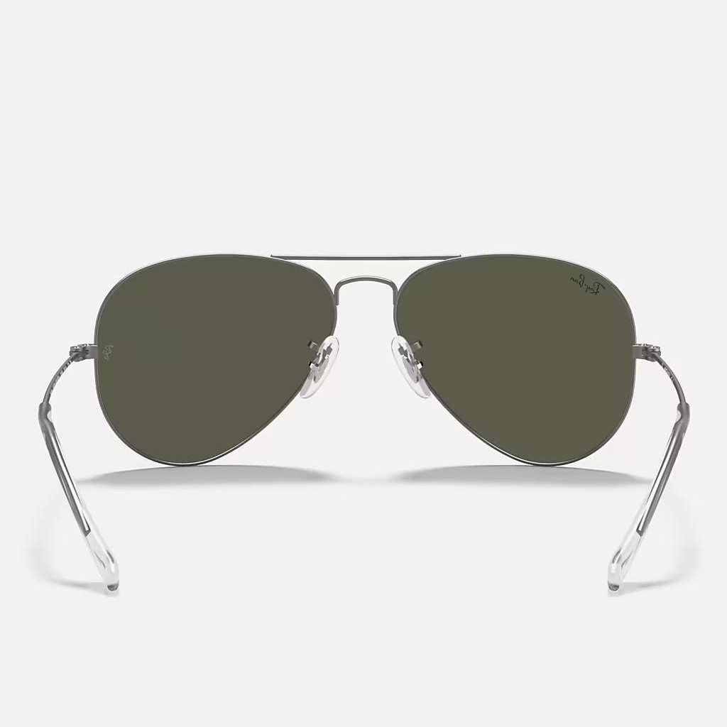 Kính Ray-Ban Aviator Flash Lenses Xám Nhám Bạc