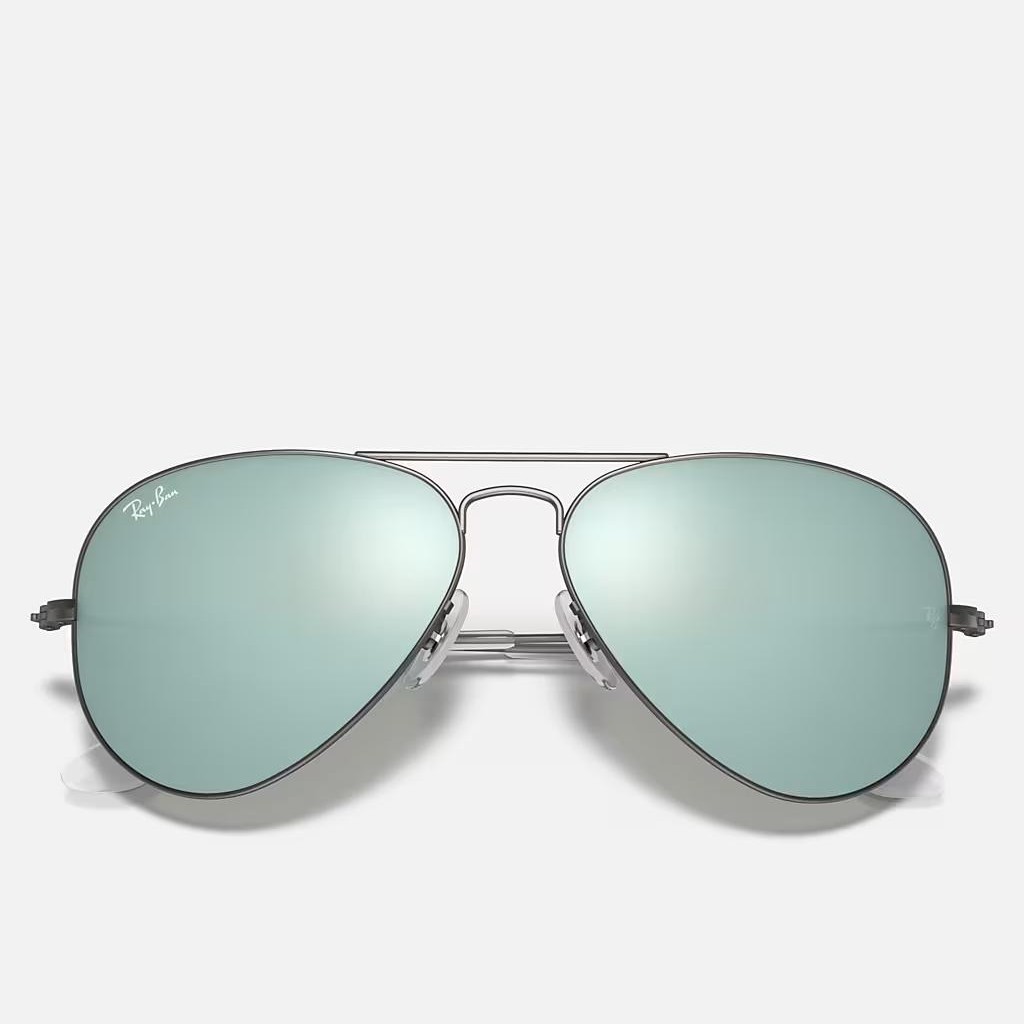 Kính Ray-Ban Aviator Flash Lenses Xám Nhám Bạc