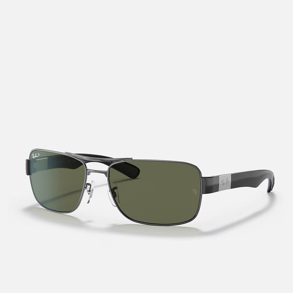 Kính Ray-Ban Rb3522 Polarized Đen Xanh Lá 