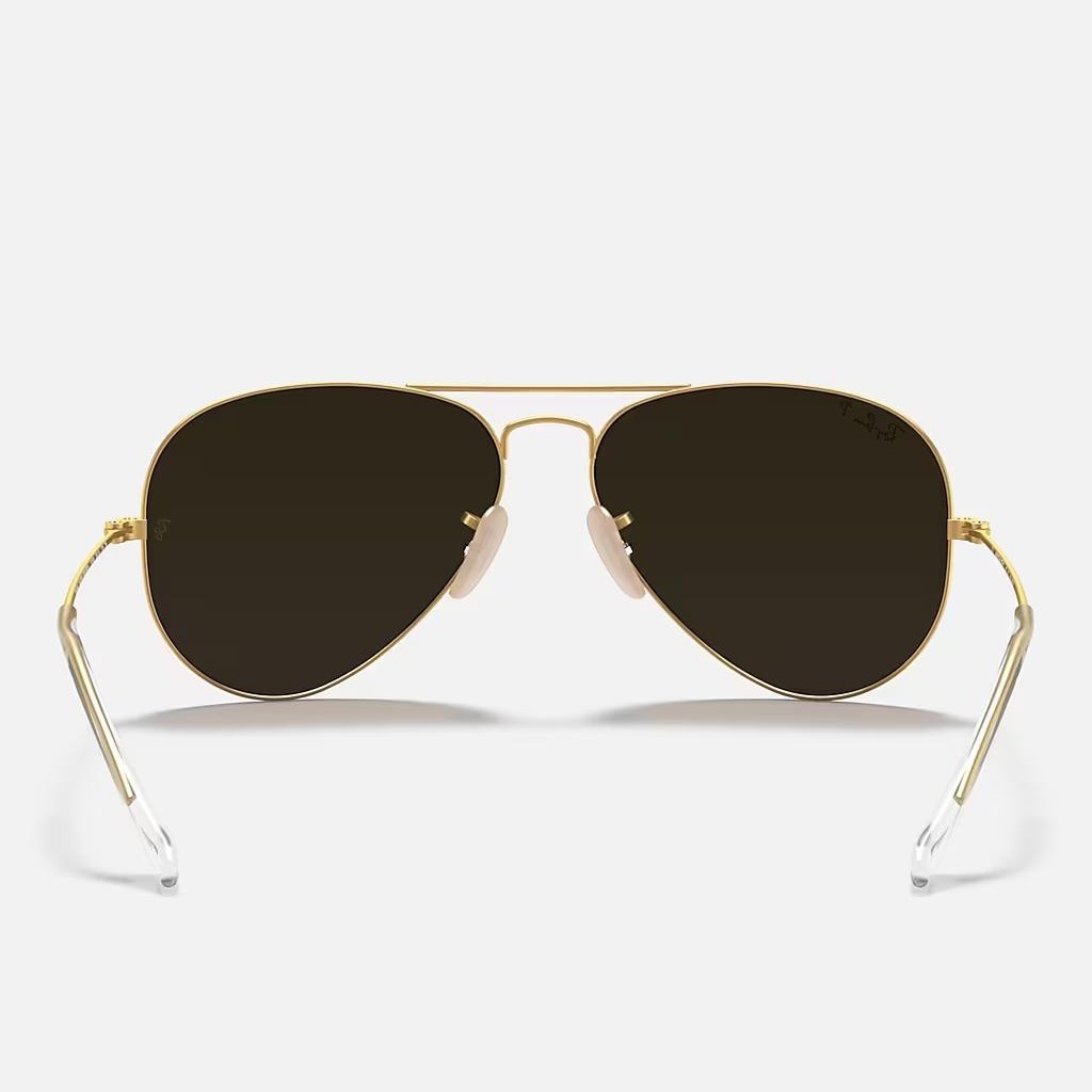 Kính Ray-Ban Aviator Flash Lenses Polarized  Vàng Nhám Tím 