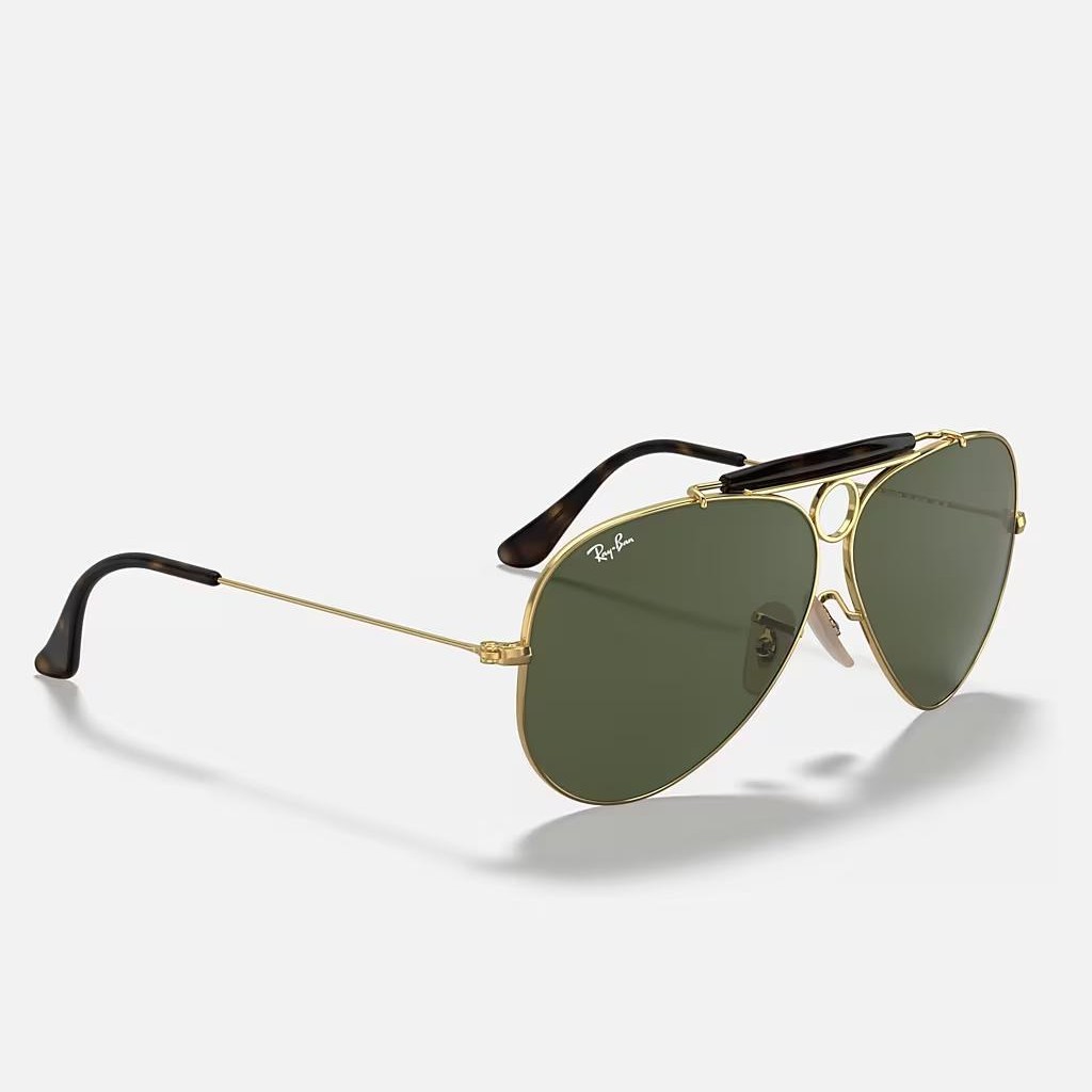 Kính Ray-Ban Shooter Havana Collection Vàng Xanh Lá