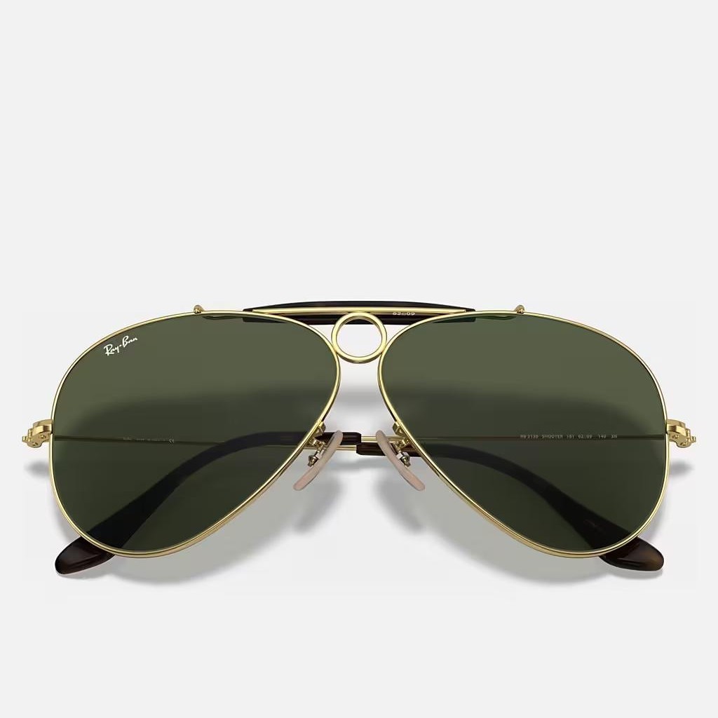 Kính Ray-Ban Shooter Havana Collection Vàng Xanh Lá