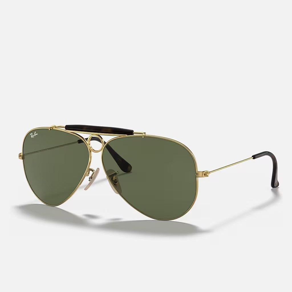 Kính Ray-Ban Shooter Havana Collection Vàng Xanh Lá