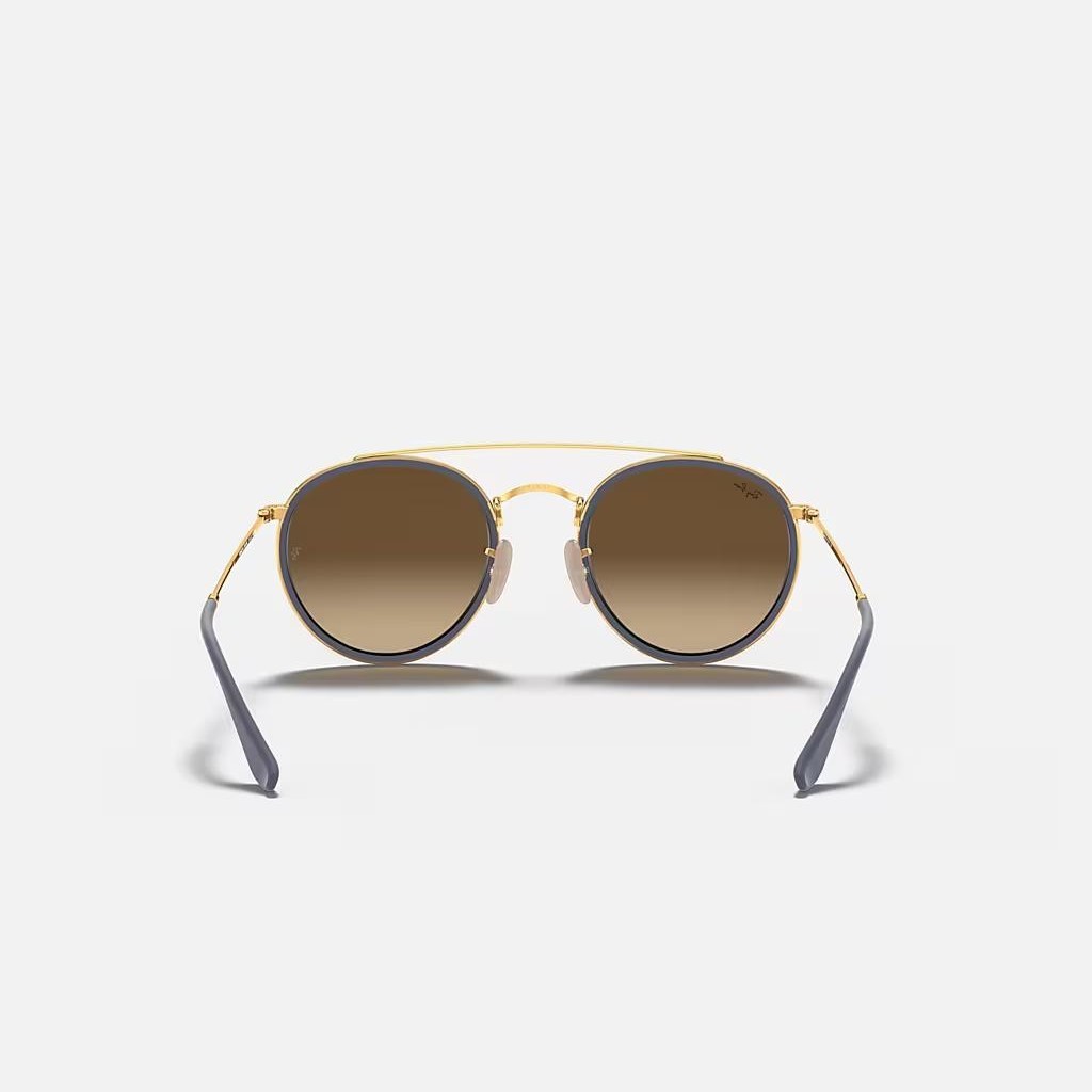 Kính Ray-Ban Round Double Bridge Vàng Bạc