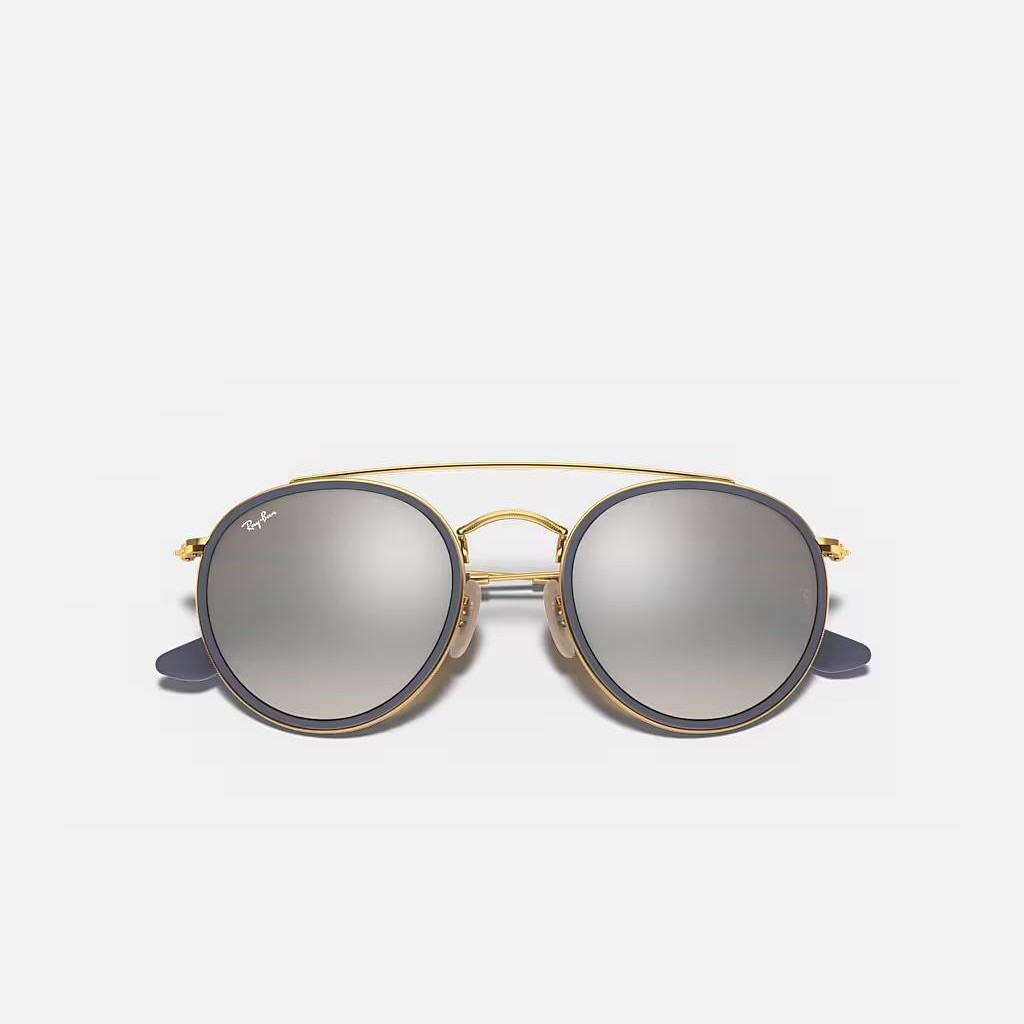 Kính Ray-Ban Round Double Bridge Vàng Bạc