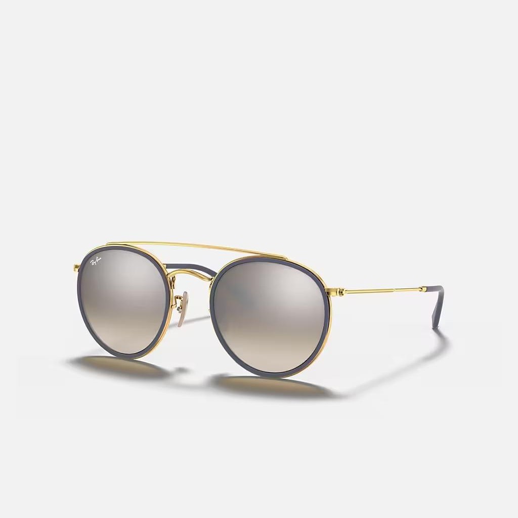 Kính Ray-Ban Round Double Bridge Vàng Bạc