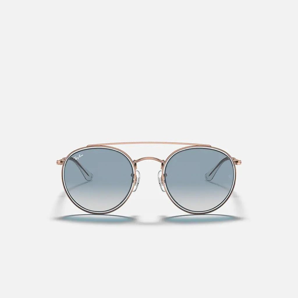 Kính Ray-Ban Round Double Bridge Hồng Xanh Dương Sáng