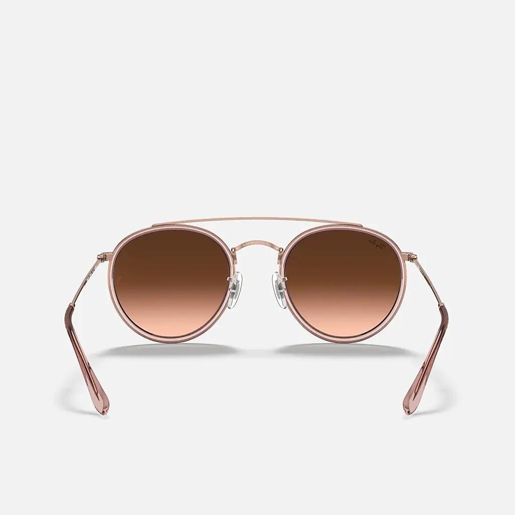 Kính Ray-Ban Round Double Bridge Hồng Nâu