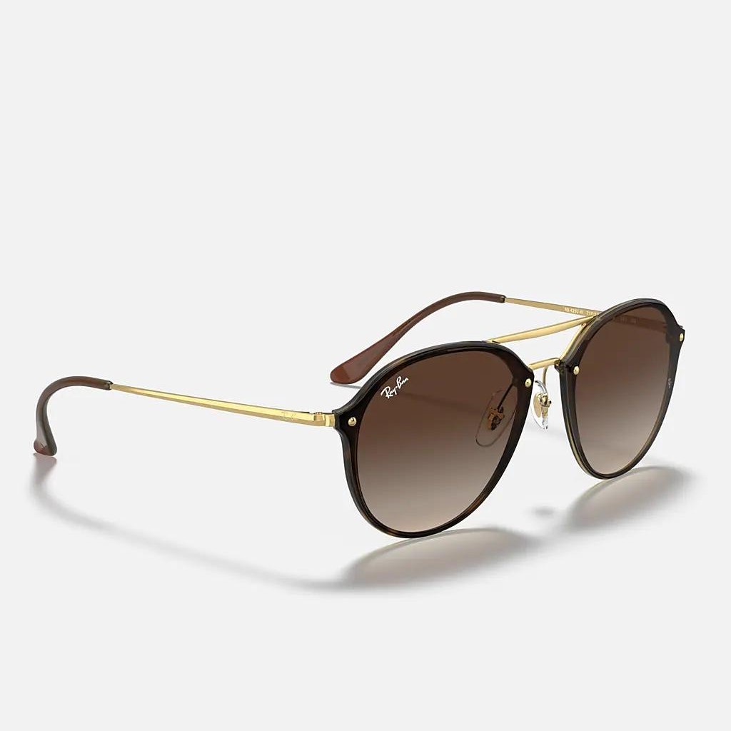 Kính Ray-Ban Blaze Double Bridge Vàng Nâu