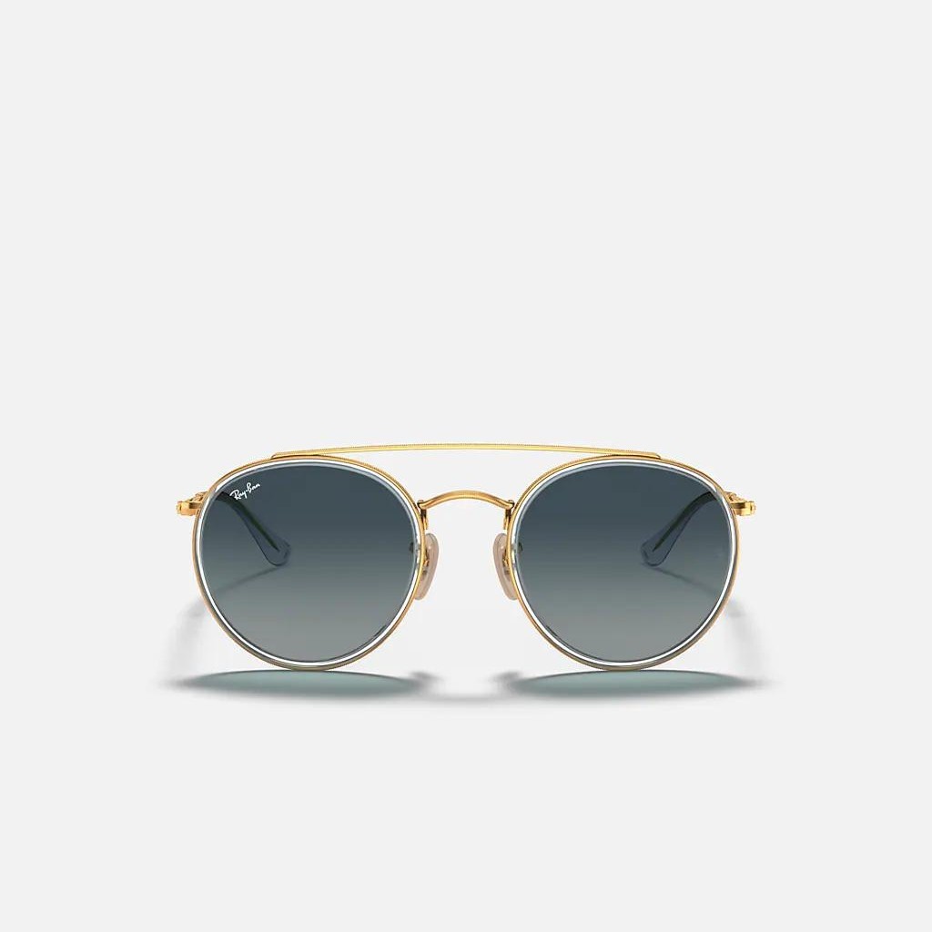 Kính Ray-Ban Round Double Bridge Vàng Xanh Dương