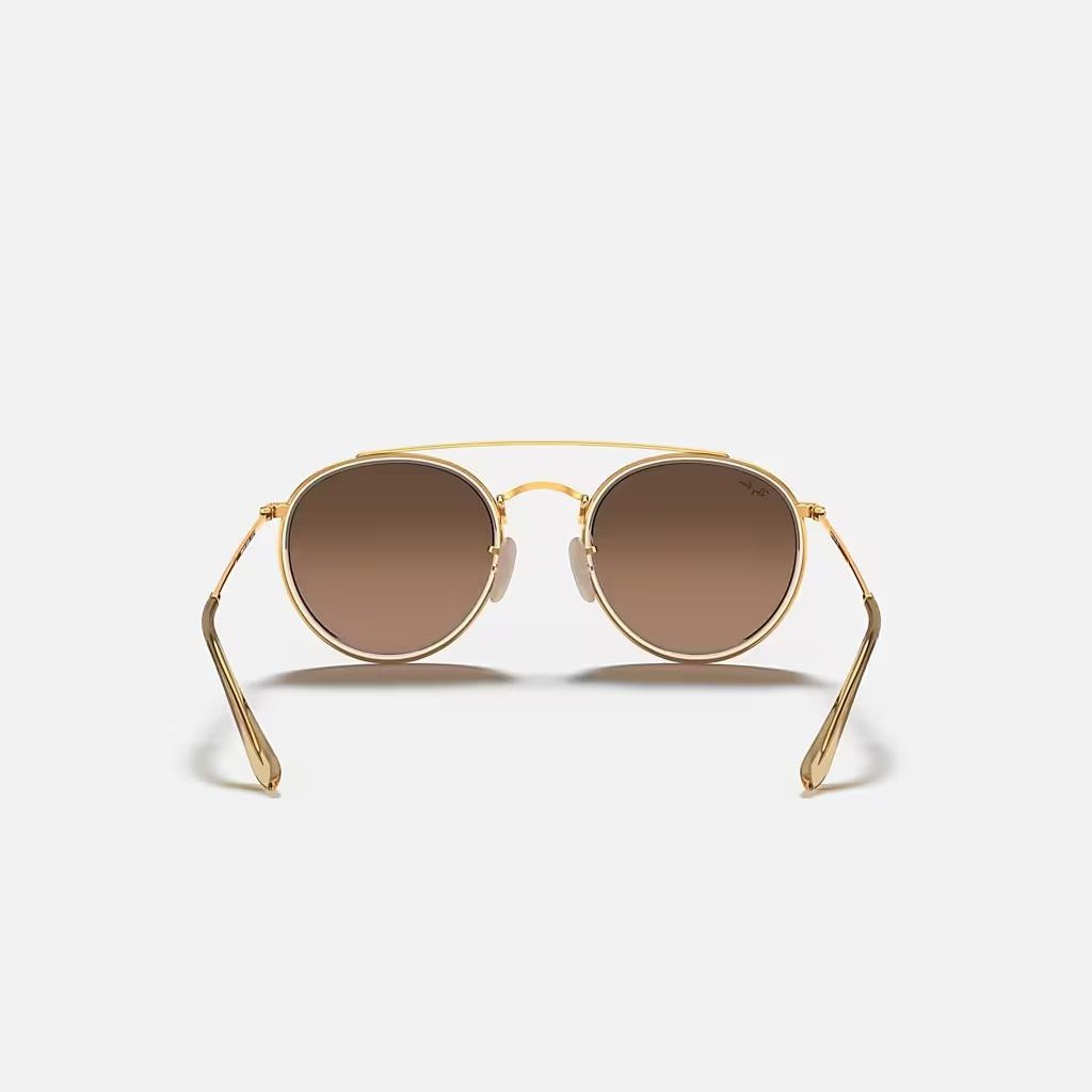 Kính Ray-Ban Round Double Bridge Vàng Nâu