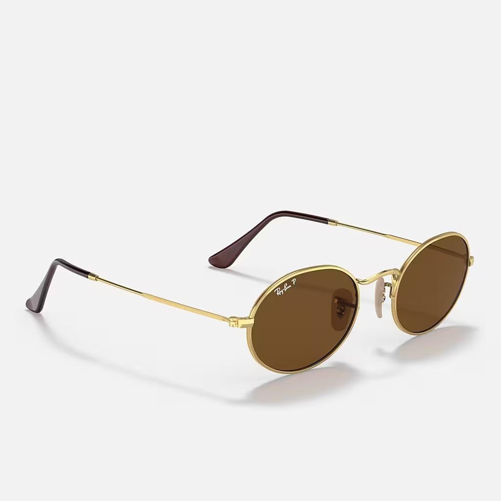 Kính Ray-Ban Oval Vàng Xám