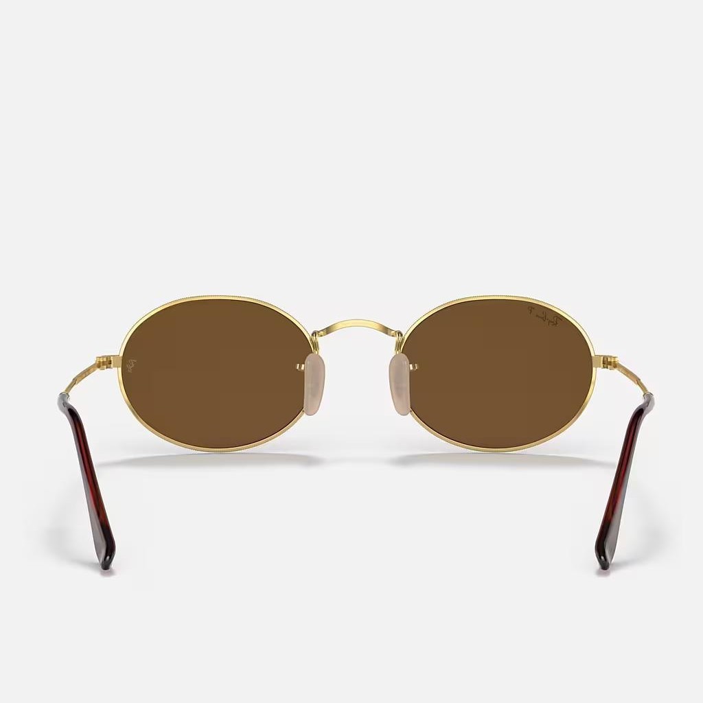 Kính Ray-Ban Oval Vàng Xám