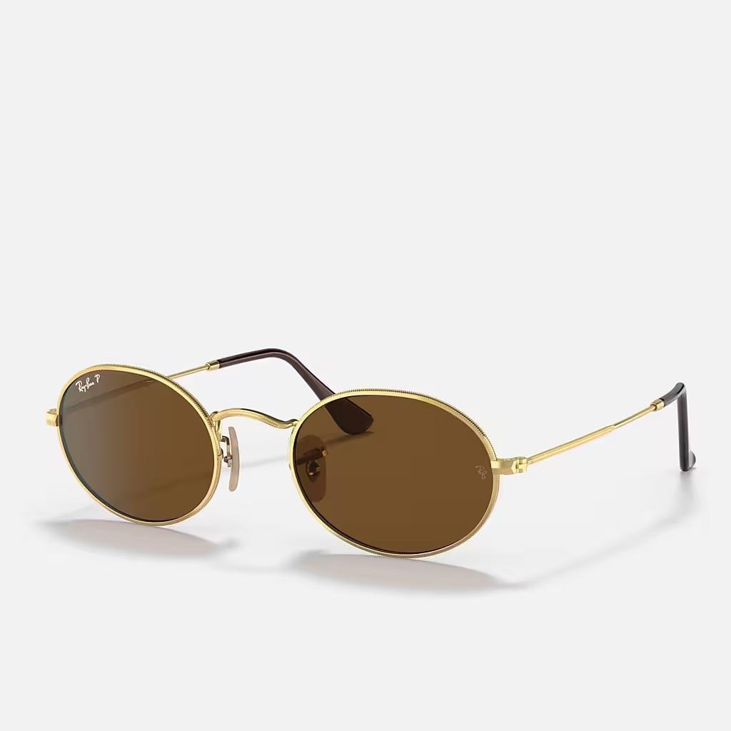 Kính Ray-Ban Oval Vàng Xám