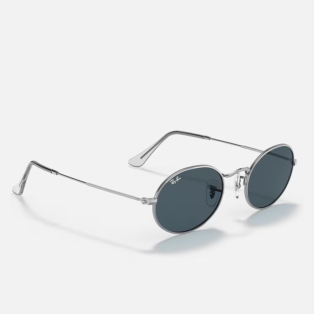 Kính Ray-Ban Oval Bạc Xanh Dương