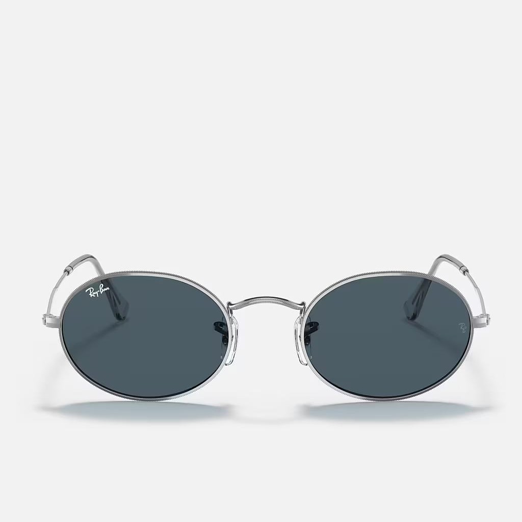 Kính Ray-Ban Oval Bạc Xanh Dương