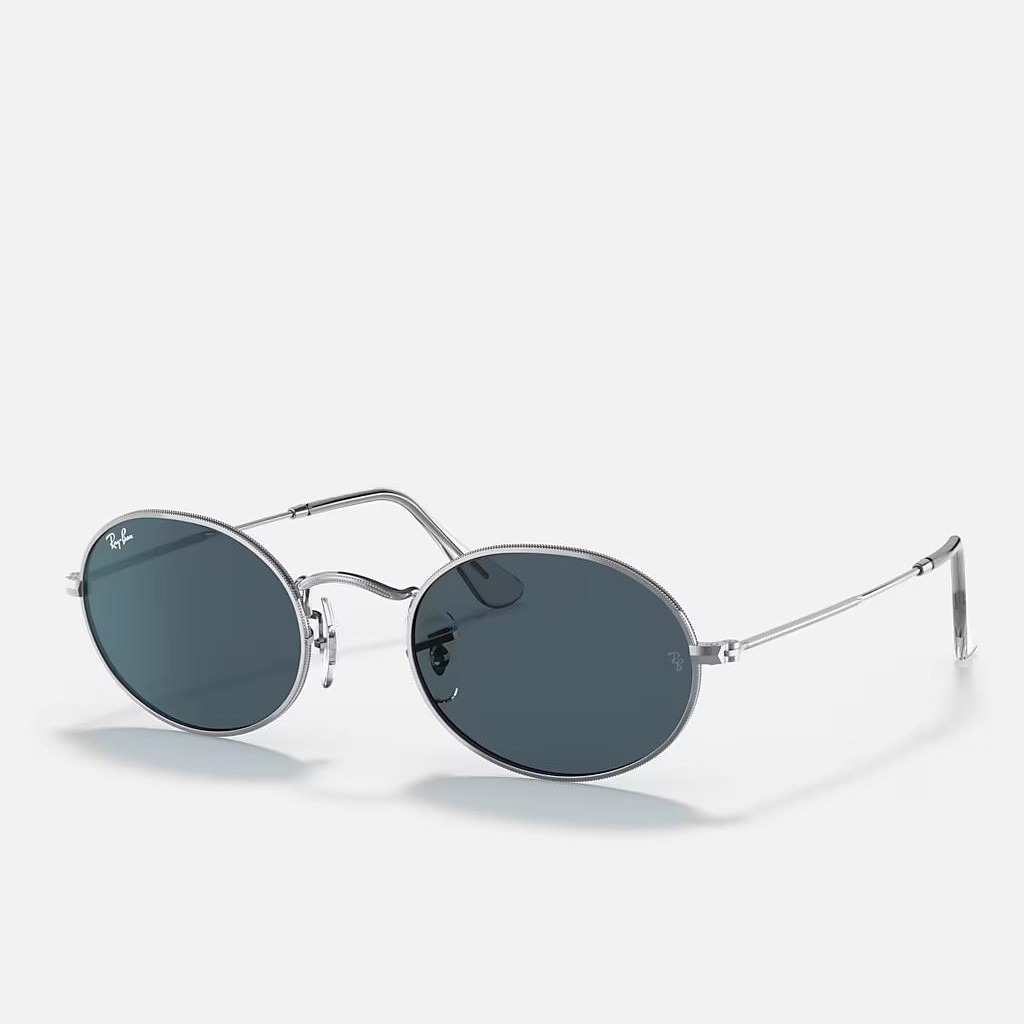 Kính Ray-Ban Oval Bạc Xanh Dương