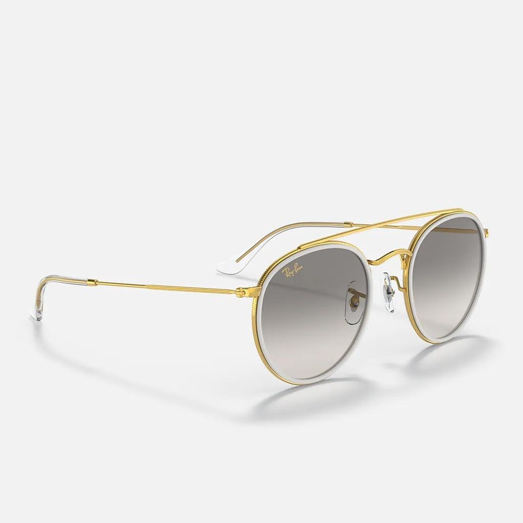 Kính Ray-Ban Round Double Bridge Vàng Xám