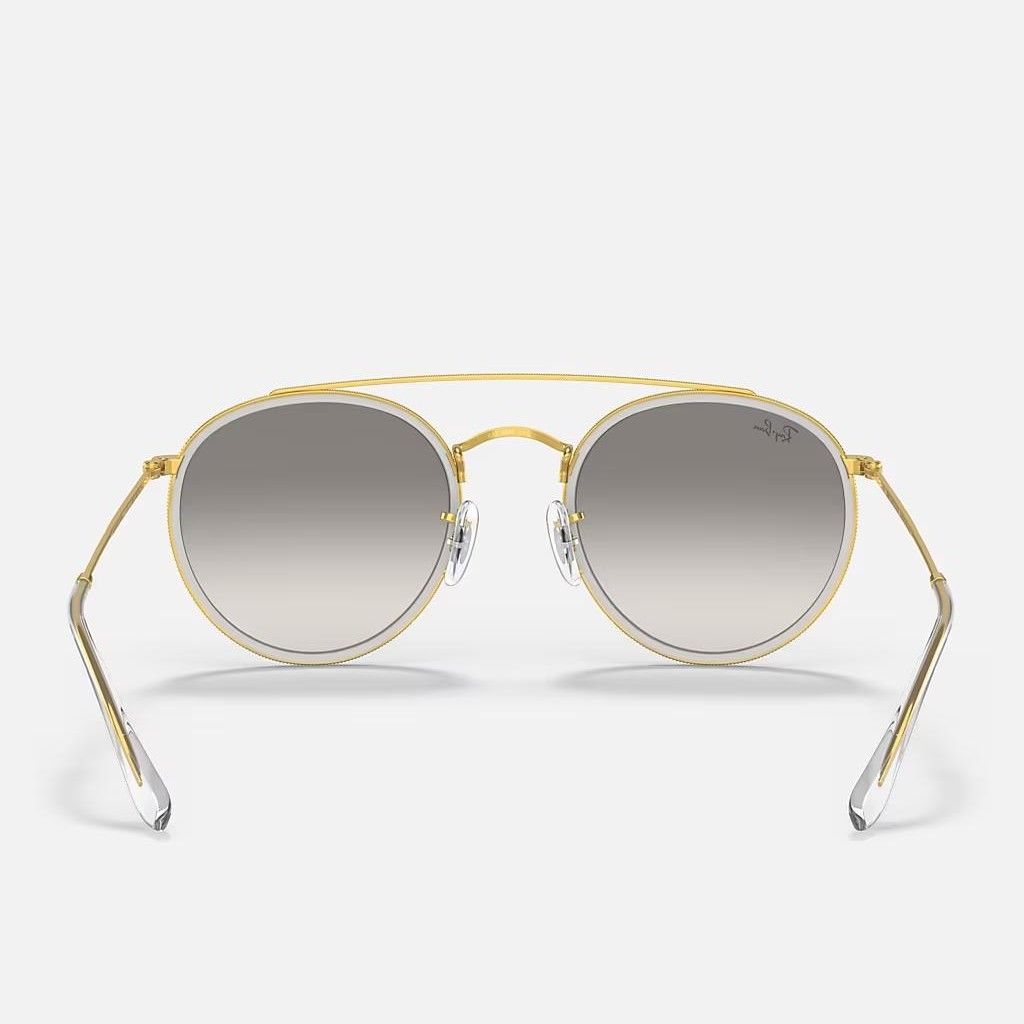 Kính Ray-Ban Round Double Bridge Vàng Xám