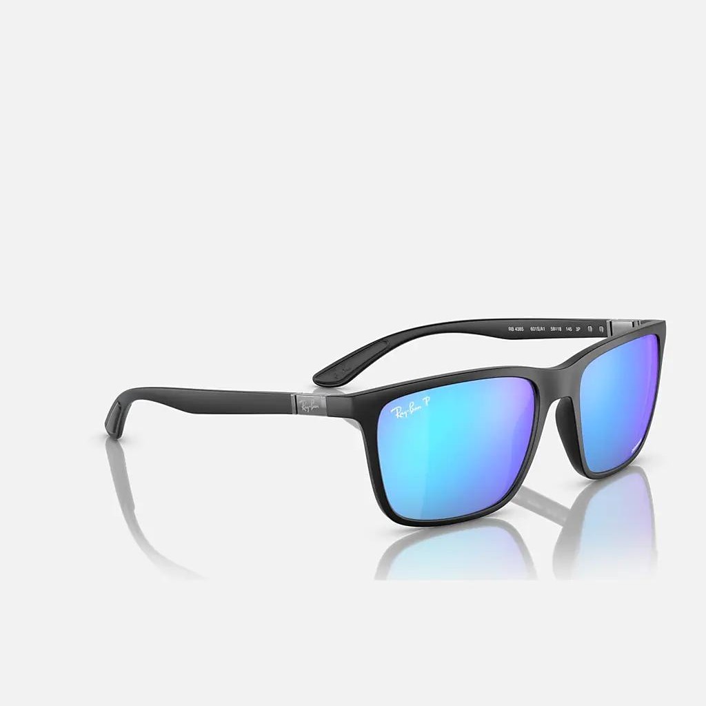 Kính Ray-Ban Rb4385 Đen Nhám Xanh Dương Sáng