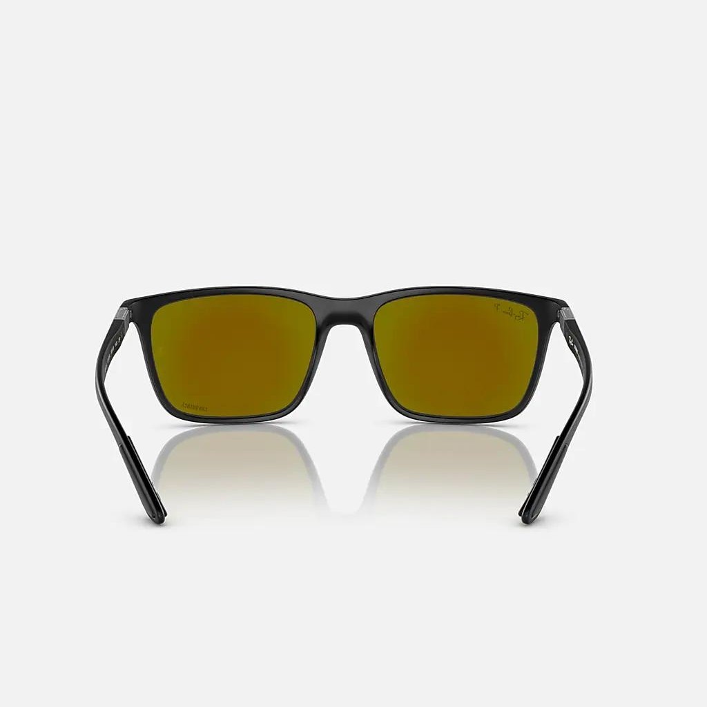 Kính Ray-Ban Rb4385 Đen Nhám Xanh Dương Sáng